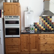 Kitchen pine fitted with Belfast sink